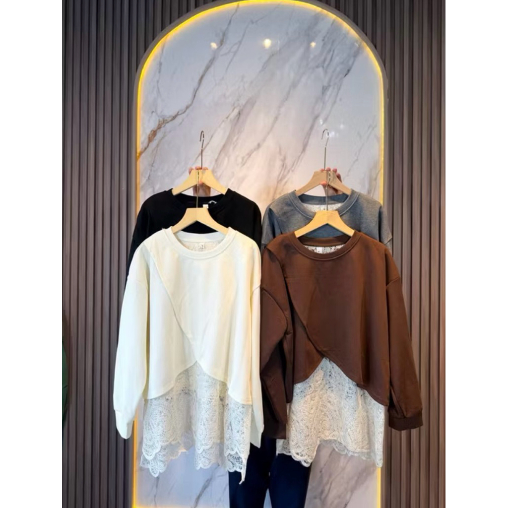 Atasan  blouse 2 in 1 import bkk/blouse oversize