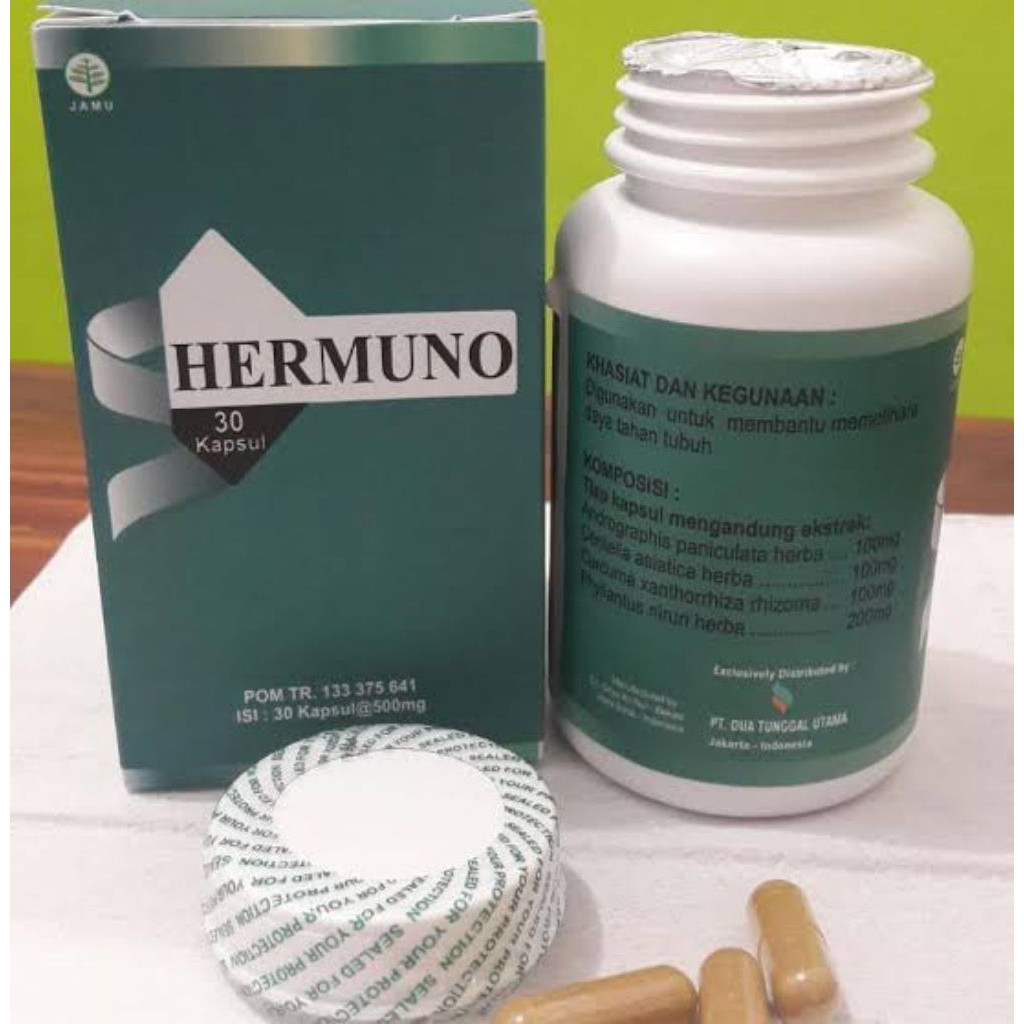 Hermuno Original Obat Herbal Anti Parasit Tubuh 30 Kapsul Mencegah Mengatasi Mengobati Membasmi Para