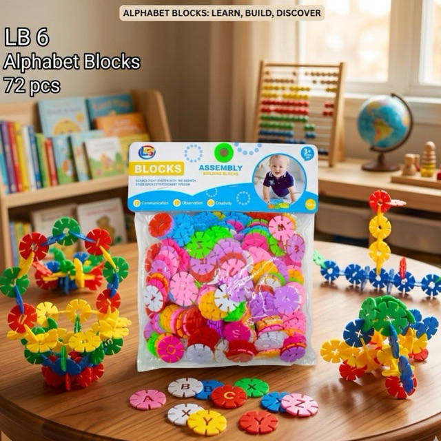 Mainan Edukasi huruf bentuk Bunga Assembly/ LB6