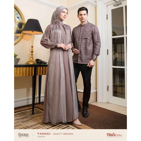 Gamis Nibras Couple FANAKU Set Couple Gamis Koko Nibras Terbaru Lebaran 2026