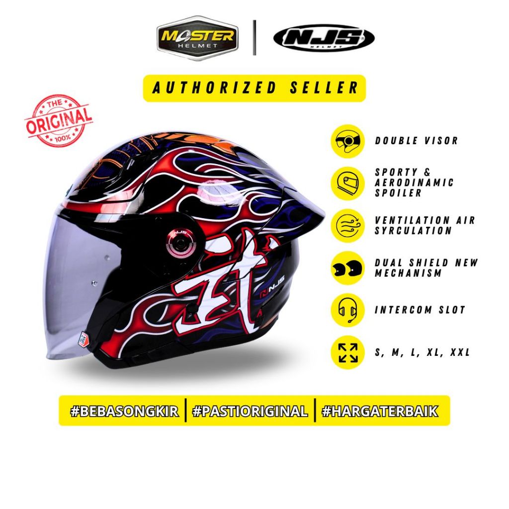 NJS NEOZ XV MOTIF MUSASHI - Helm Half Face