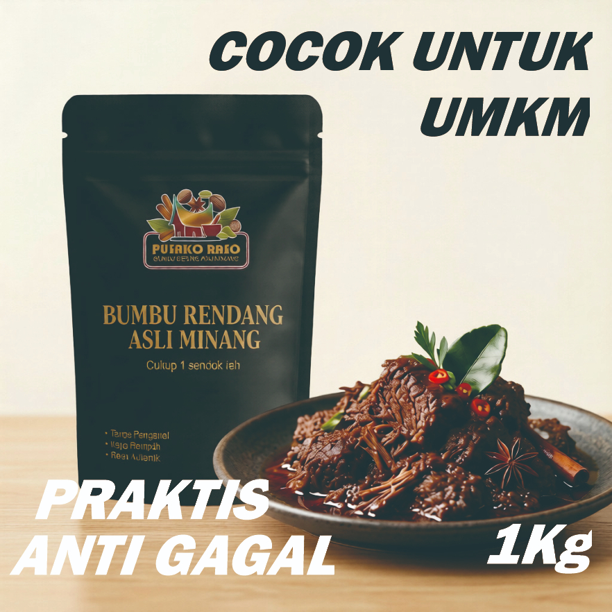 Bumbu Rendang Asli Minang Premium – Rendang Padang Otentik – 1Kg