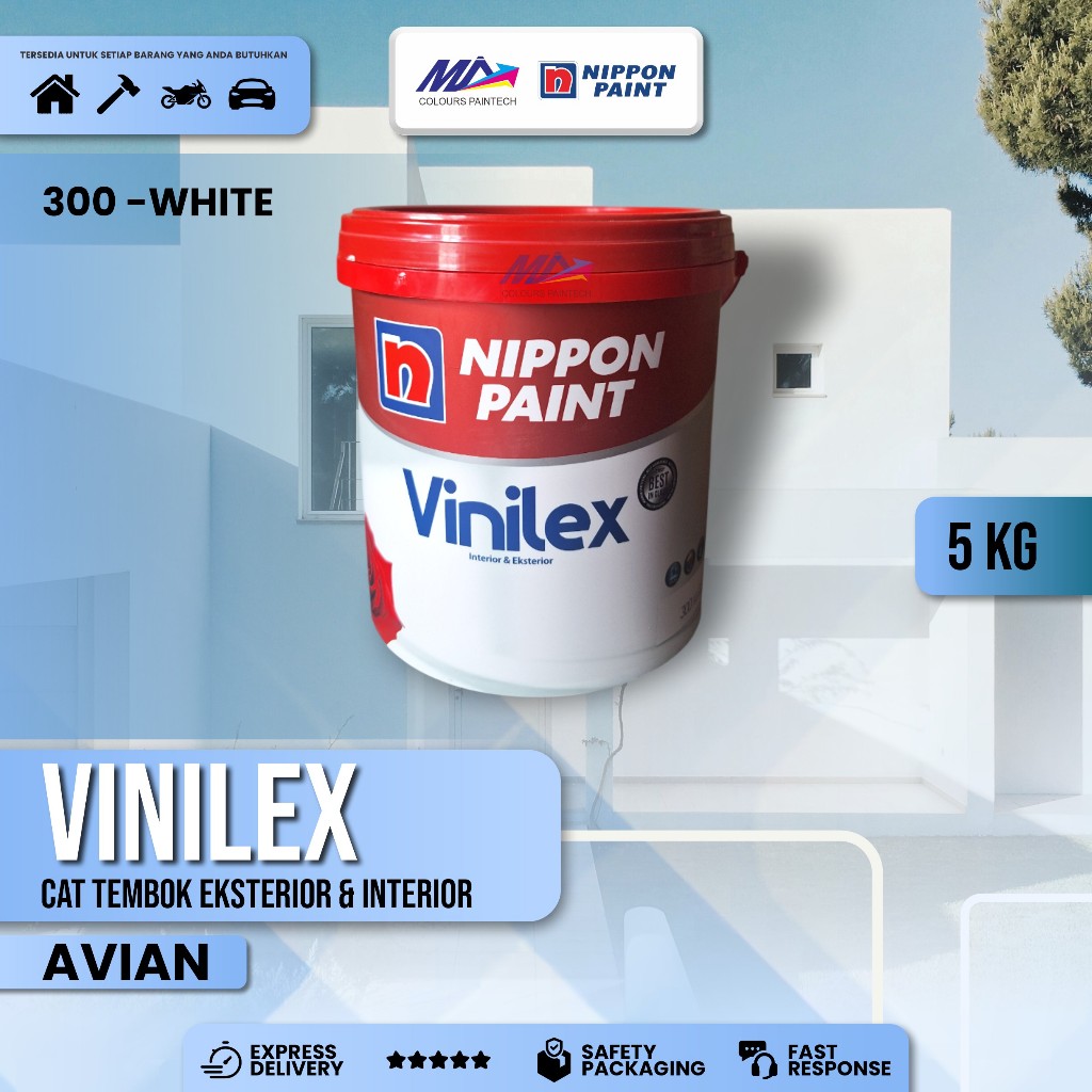 Vinilex 5 kg Cat Tembok interior eksterior / Cat Tembok / Cat Dinding 5kg / Nippon Paint / cat