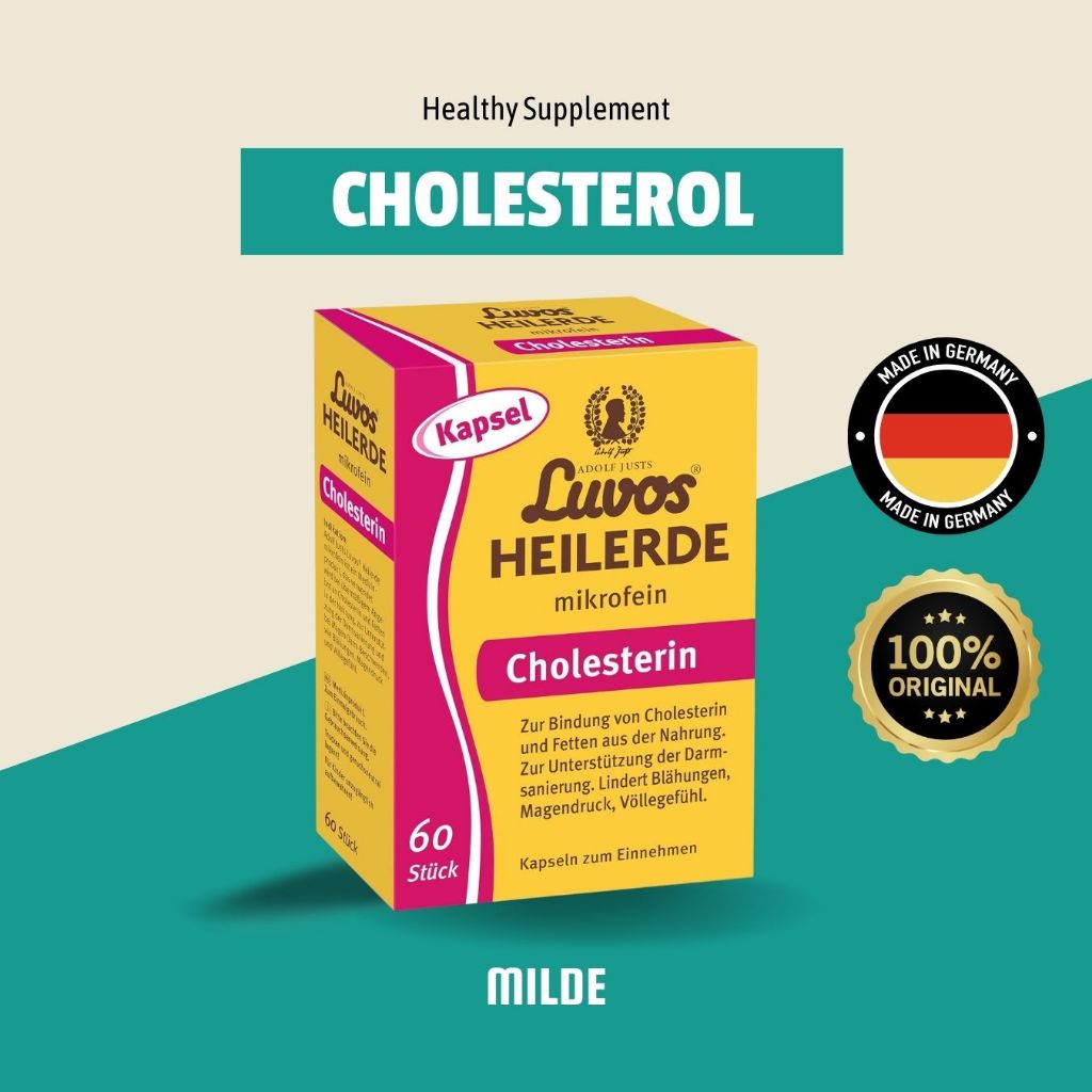 Supplemen Vitamin Luvos Heilerde Anti-Cholesterin - Suplemen Penurun Kolesterol Alami (Jerman) Made 