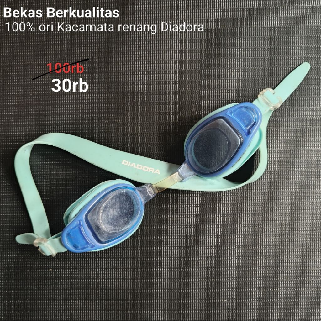 kacamata renang biru ori diadora preloved