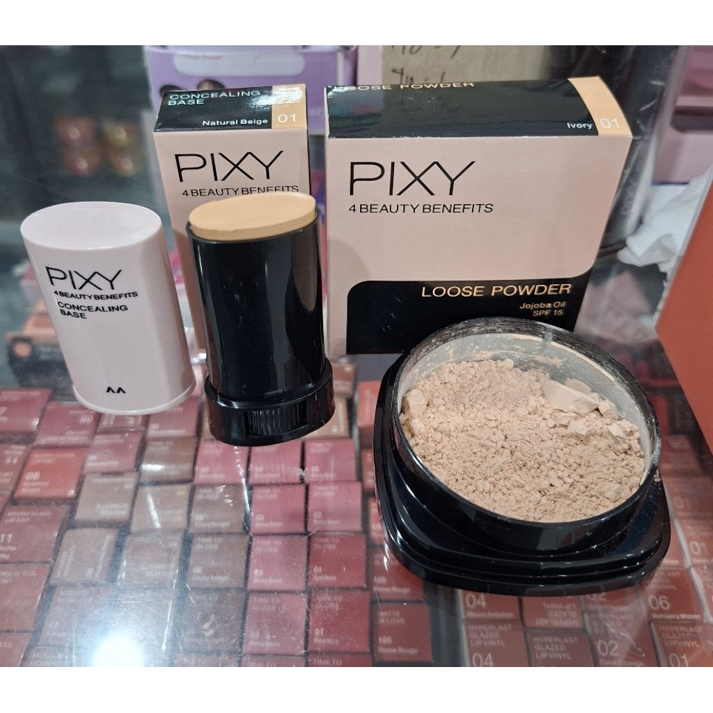 ( PIXY) Paket Hemat Conselin base01& Bedak tabur01