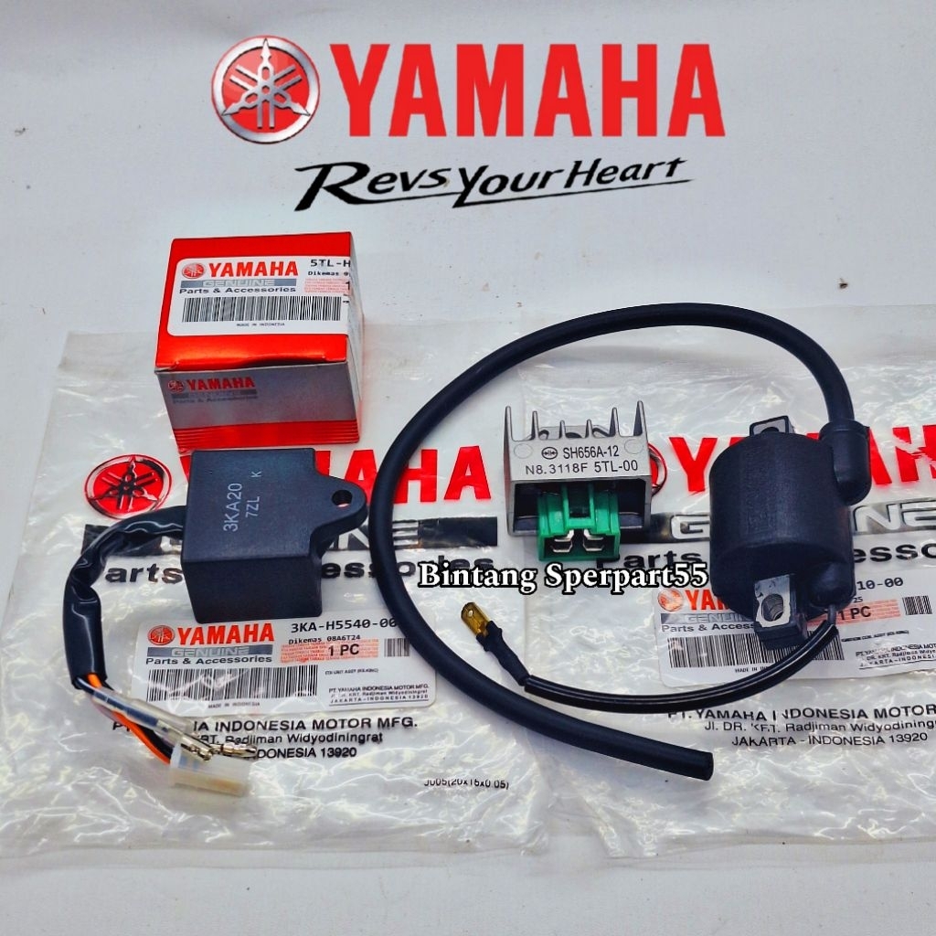 Paket Pengapian 3 Item Cdi + Koil + Kiprok Yamaha Rx King Series 135cc Old/New Pnp Rx K Original Kod