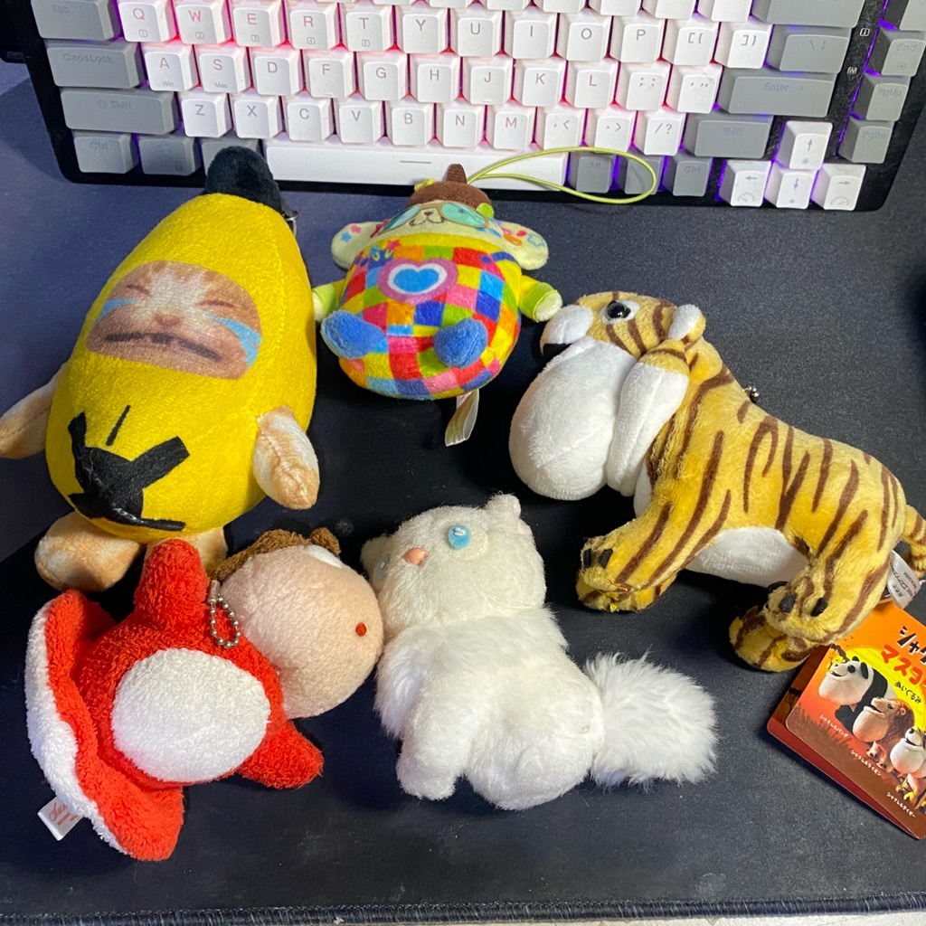 Aneka Gantungan Kunci Ganci Boneka Plush Keychain Ghibli Ponyo Lily Harimau Japan Sanrio Pompompurin