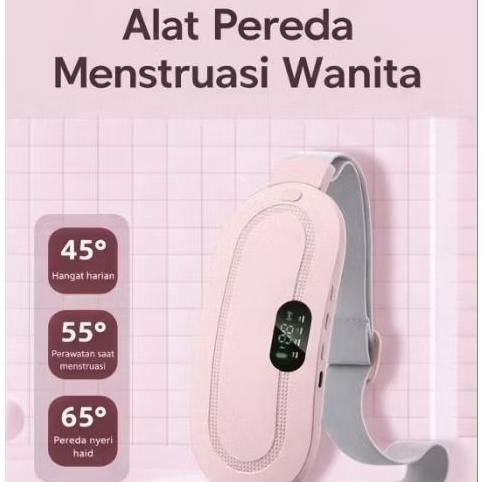 Sabuk Pereda Haid Wanita Pemanas Heating Pad + Getaran Pijat | Belt Menstruasi Anti Nyeri Portable