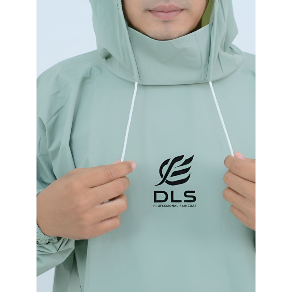 Jas Hujan Hoodie DLS Bahan Pvc Tebal lentur dan Tahan Air Terlaris