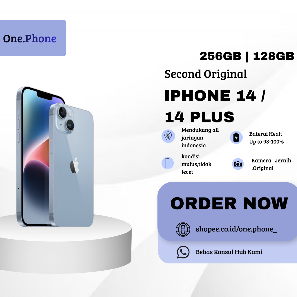 iPhone 14 Plus Second Inter Like New Original Bebas Reset