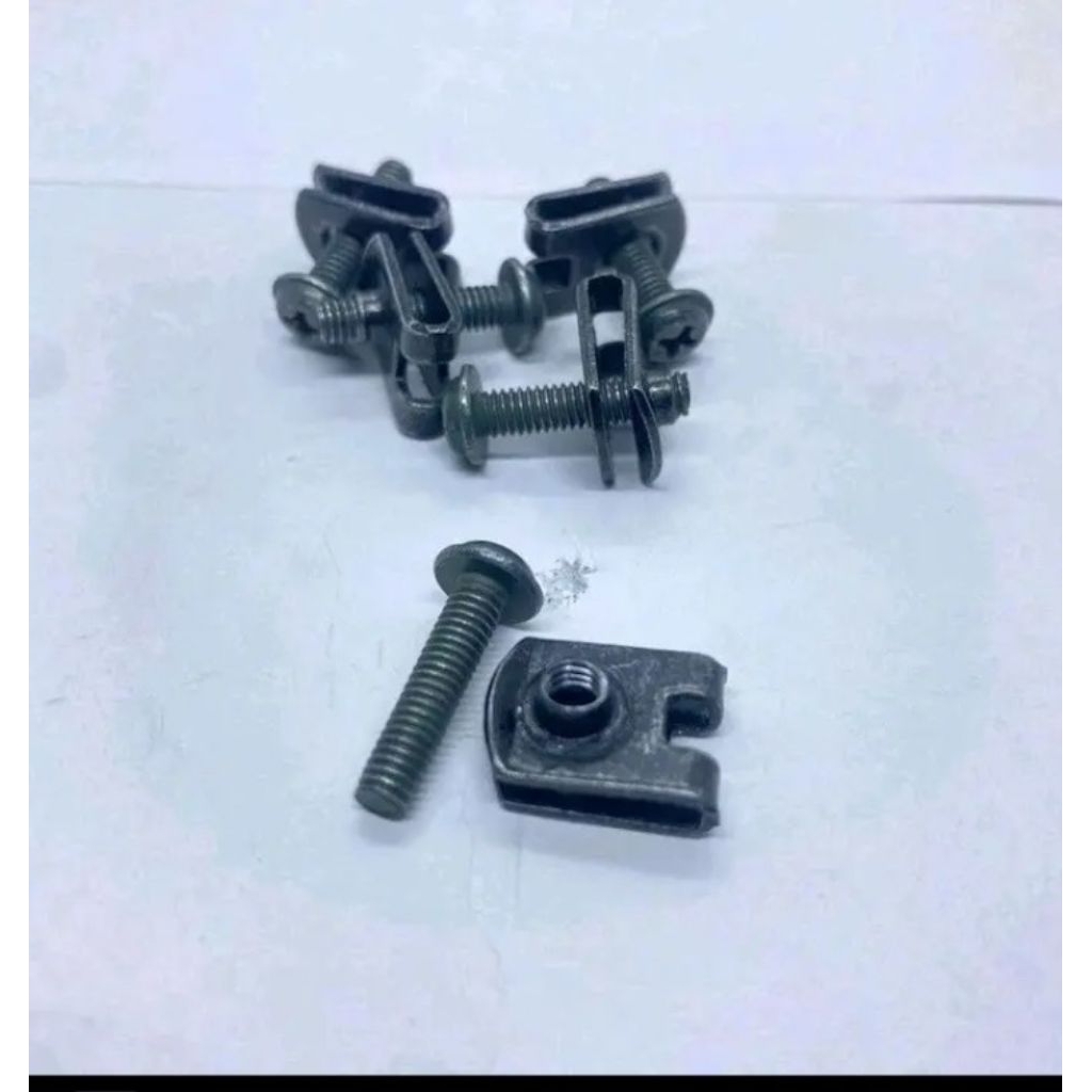 5Pasang BAUT KLIP SPIT M4 DRAT HALUS ORI COVER BATOK LAMPU HONDA BAUD 6 OTOMOTIF Hd ORIGINAL