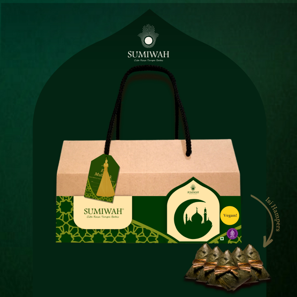 YUSUM Hampers CNY / Imlek / Lebaran / Idul Fitri / Eid / Natal Bacang / Bakcang Ketan Putih Vegan Ve