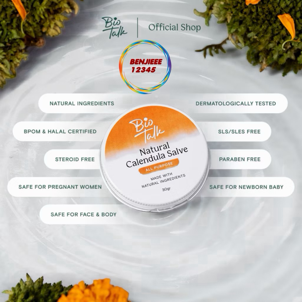 Biotalk Natural Calendula Salve meredakan kulit sensitif gatal gatal biotalk Bio Talk natural CALEND