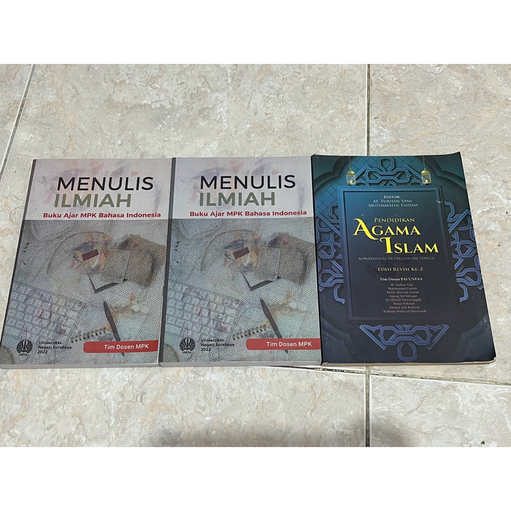 Preloved Buku Menulis Ilmiah MPK Bahasa Indonesia, Pendidikan Agama Islam UNESA Universita Negeri Su