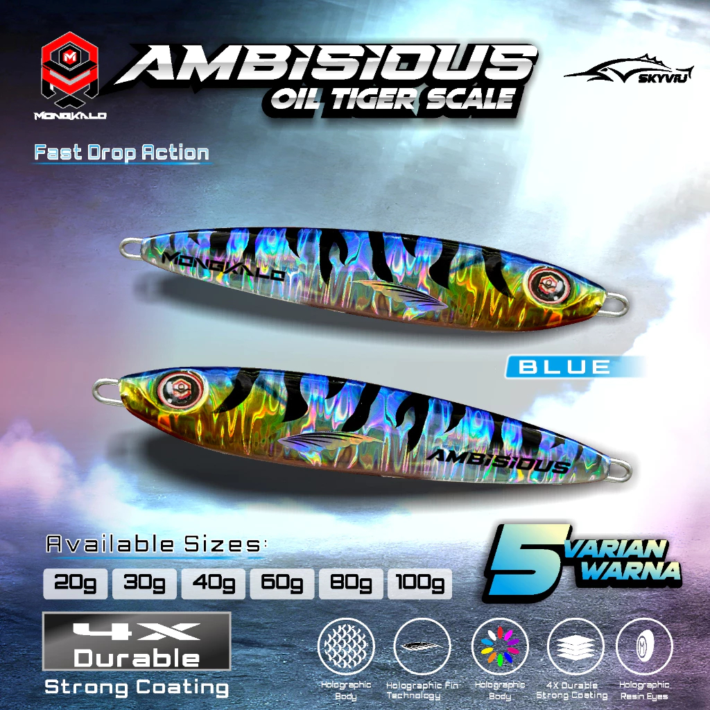 Mongkalo Ambisious Minyak noGID Tiger Candy 30 Biru