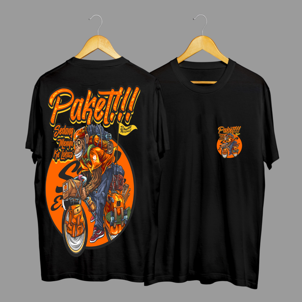 Kaos Tshirt Baju Distro Shopee Food Pakett Sedang Menuju Ke Lokasi Premium Terbaru