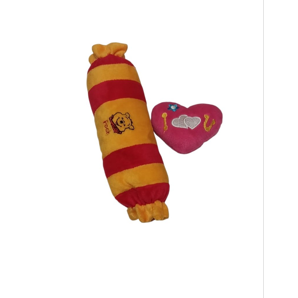 preloved boneka mini lucu guling kecil panjang 30 cm bonus boneka love