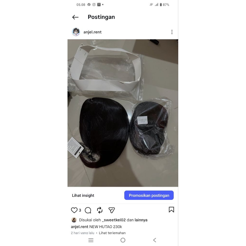 WIG HUTAO BRAND MANMEI NEW GENSHIN IMPACT