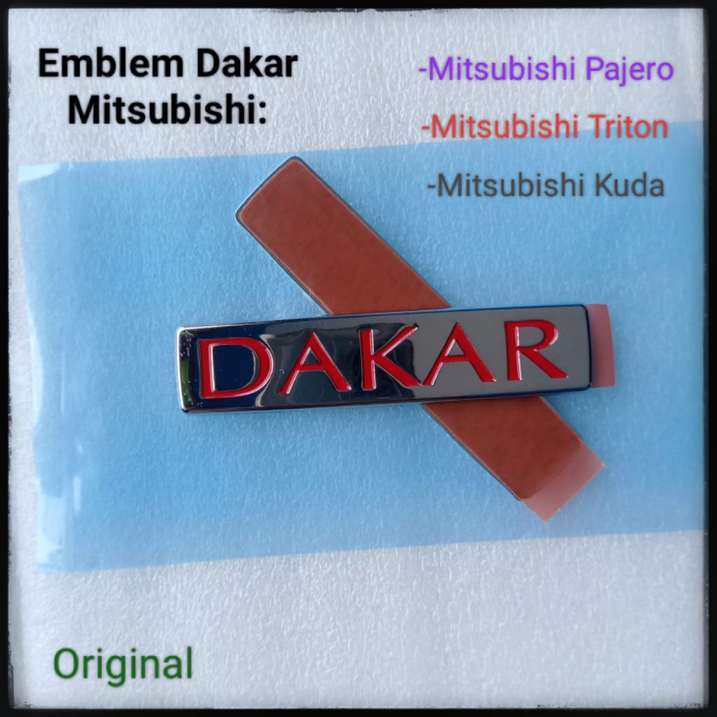 Emblem Dakar Pajero Sport Tulisan Dakar Pajero Emblem Pajero Sport Emblem Tipe Dakar Mitsubishi Orig