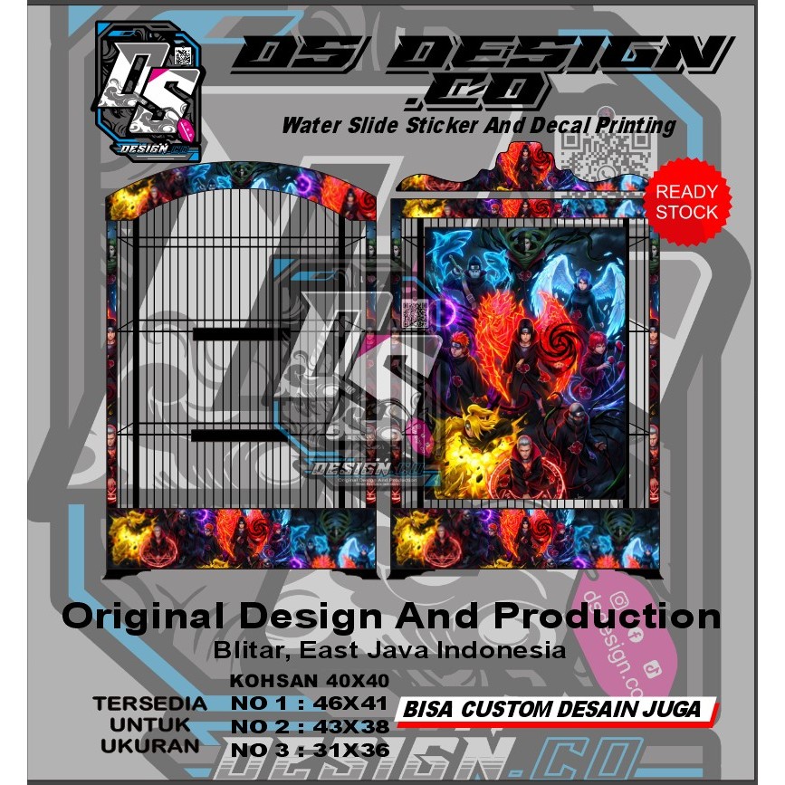 WATER SLIDE decal sangkar naruto