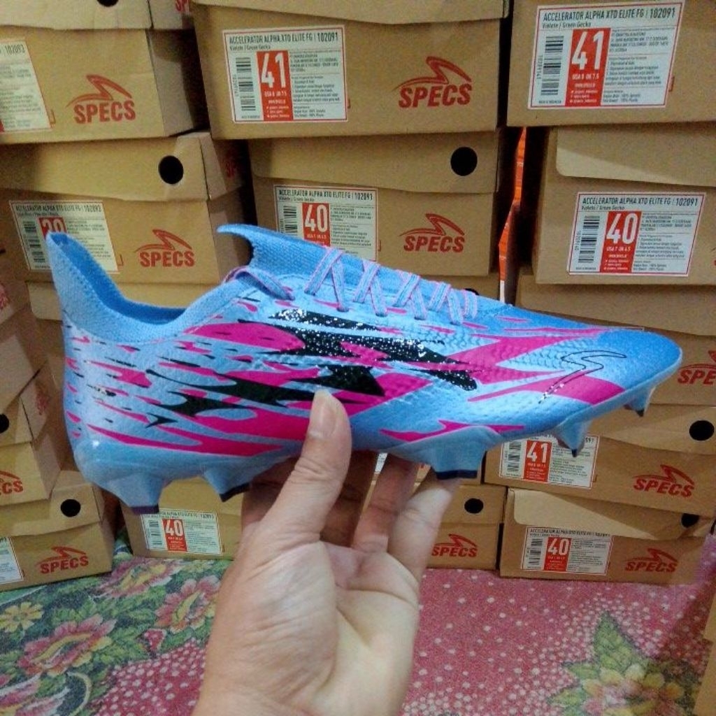 sepatu bola specs Accelerator alpha XTD elite fg lilac