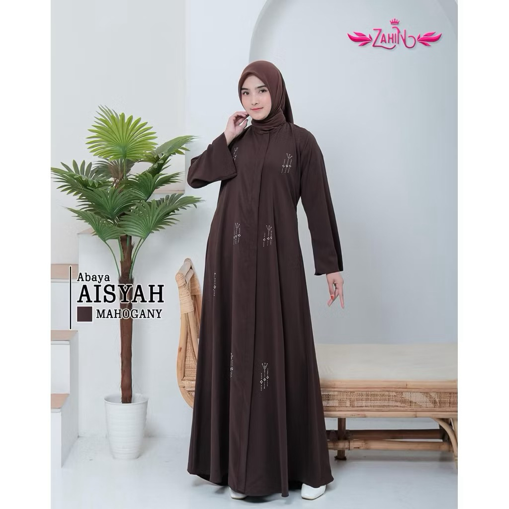 Aisyah Abaya/ORI Zahin/Terbaru/Gamis/Dress/Murah/Berkualitas