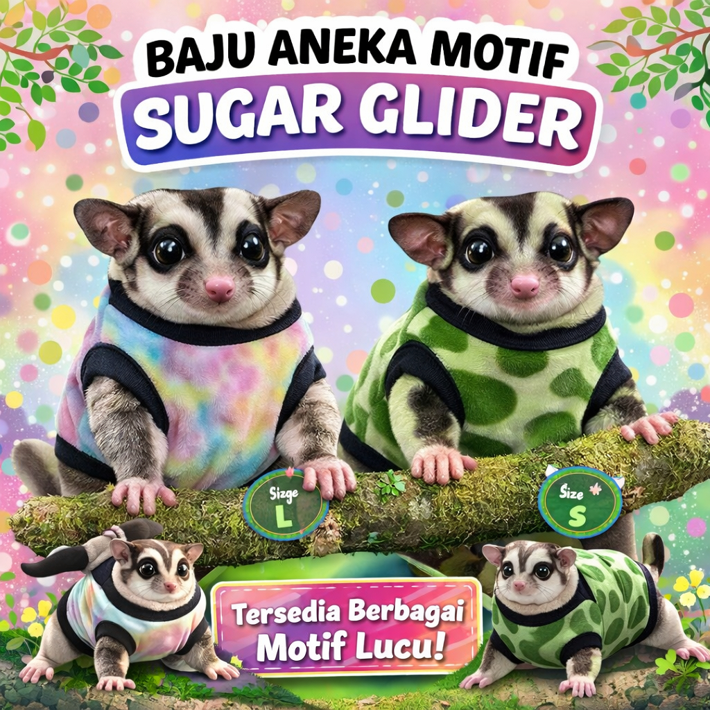 baju aneka motif sugar glider