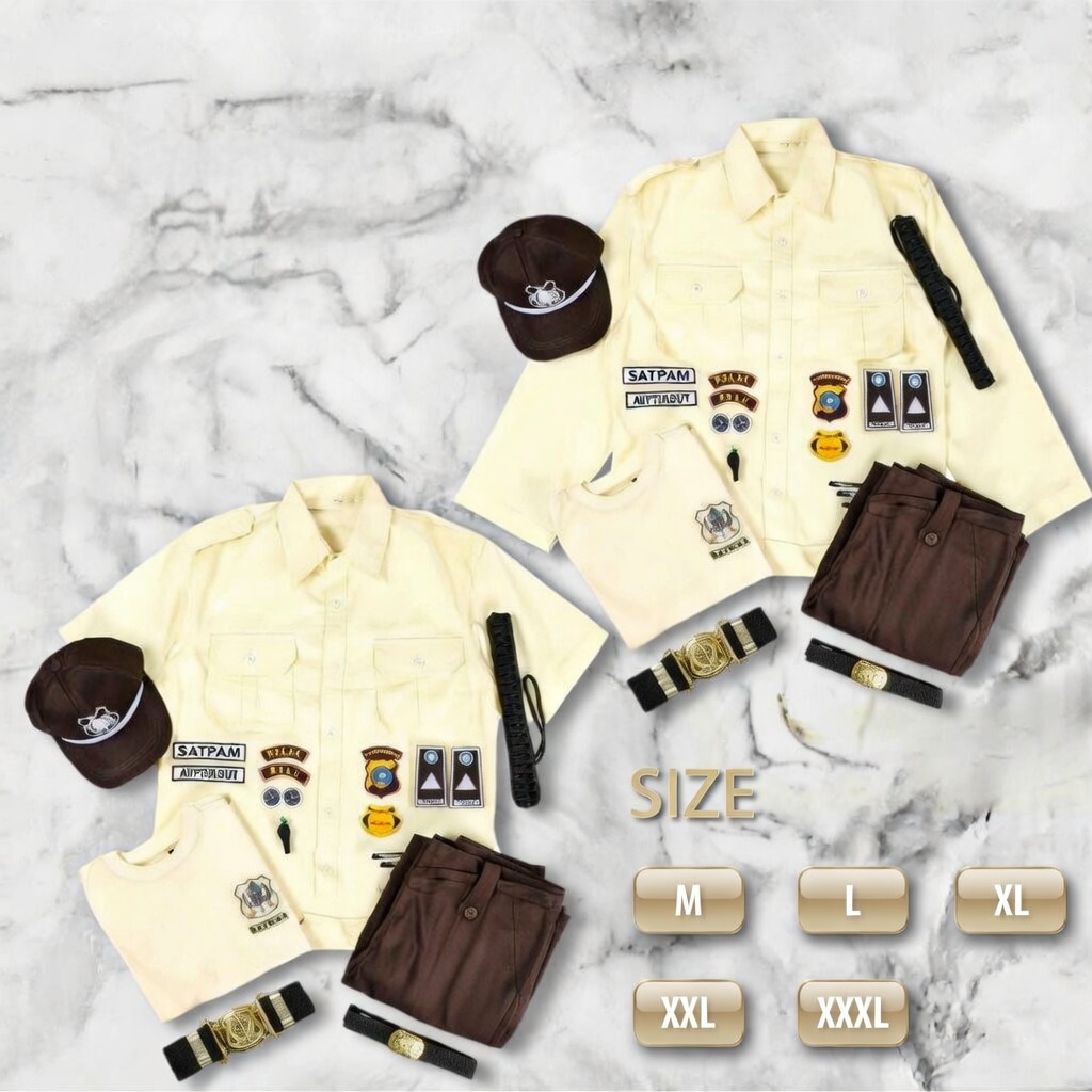 Bersaudara Official Seragam Pdh Baju PDL Setelan Lapangan security PDH satpam PDL Lengan pendek Leng