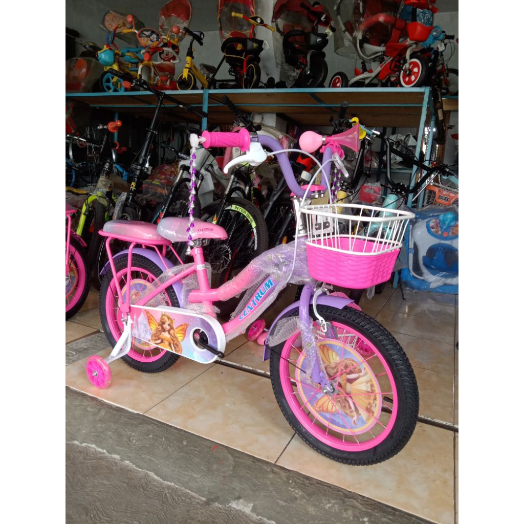 sepeda mini 16 centrum kranyjang besi+kukek jok per stang manik2