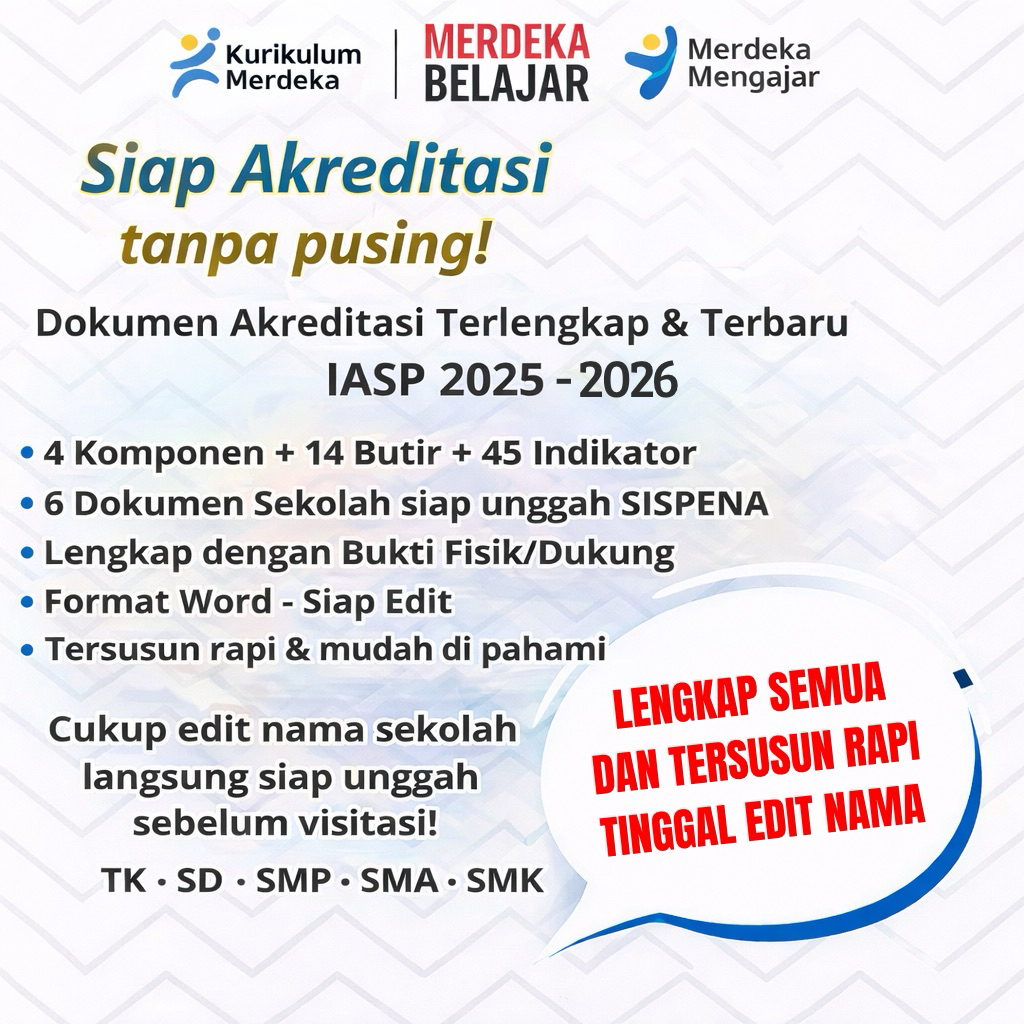 PERANGKAT AKREDITASI TK SD SMP SMA