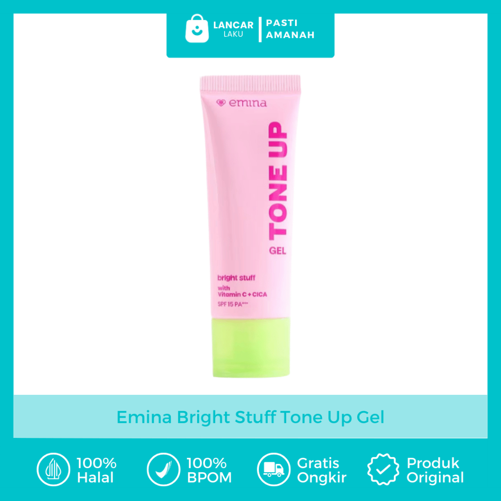 Emina Bright Stuff Tone Up Gel Moisturizer Pelembab Wajah Mencerahkan Tone Up Cream