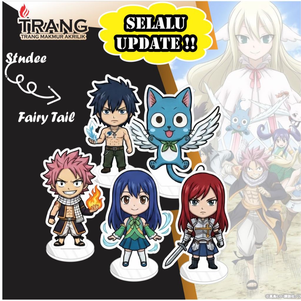 Standee Figure Akrilik Fairy Tail Chibi / Standing Action figure Acrylic Fairy Tail Chibi