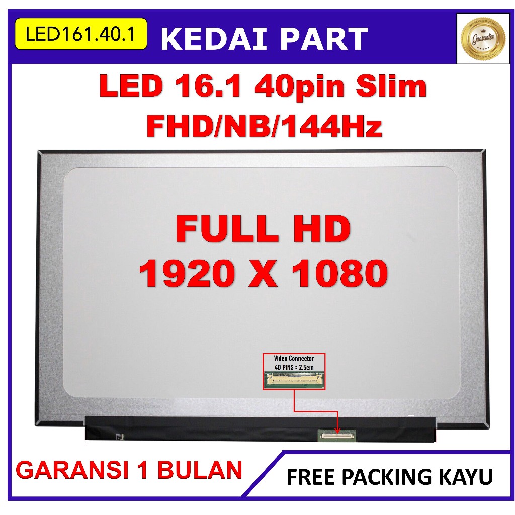 LCD LED Axioo Pongo 7 Pongo 3 16.1 inch Full HD 144hz NV161FHM-NX2