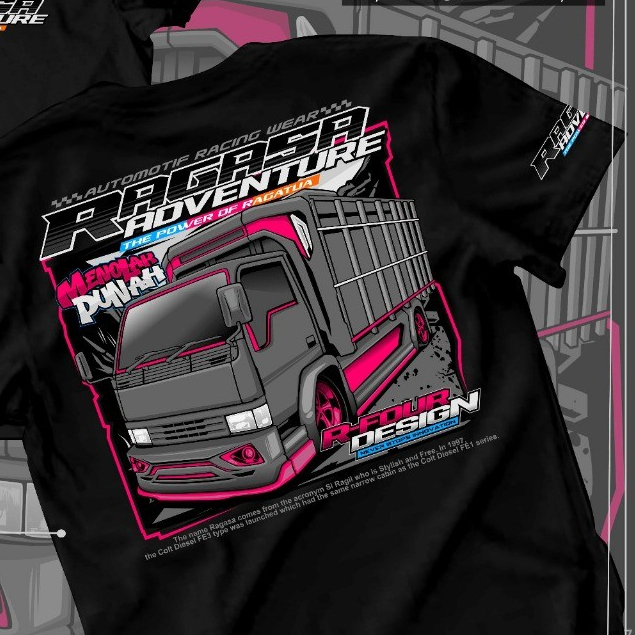 Baju Kaos Truk Ragasa Mania Lengan Pendek Crew Neck Distro Unisex Atasan Oblong