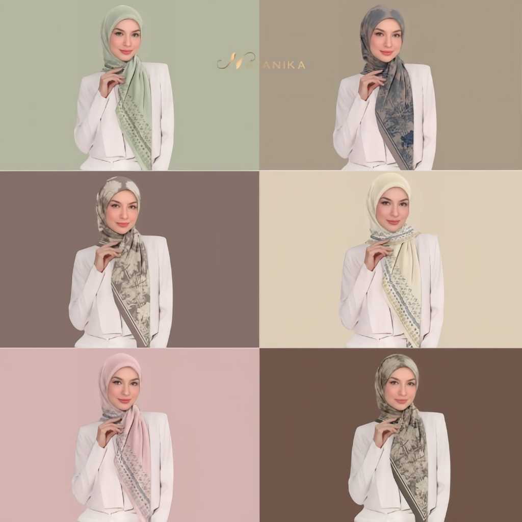 (NEW ARRIVAL) Nayanika Raya Hijab Motif Premium Square