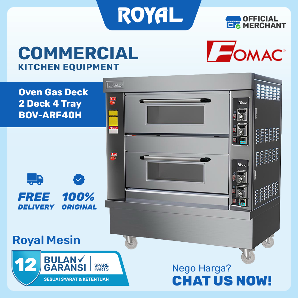 Gas Oven 2 Deck 4 Tray BOV-ARF40H / BOV-ARF40HDT (Digital Oven) FOMAC
