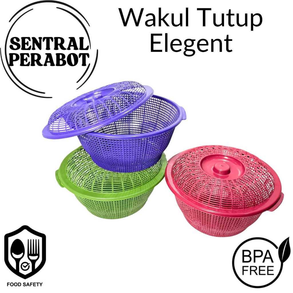 WAKUL TUTUP ELEGENT - BESEK NASI TUTUP HAJATAN - MARANG TUTUP NASI BERKATAN BAHAN PLASTIK PP5