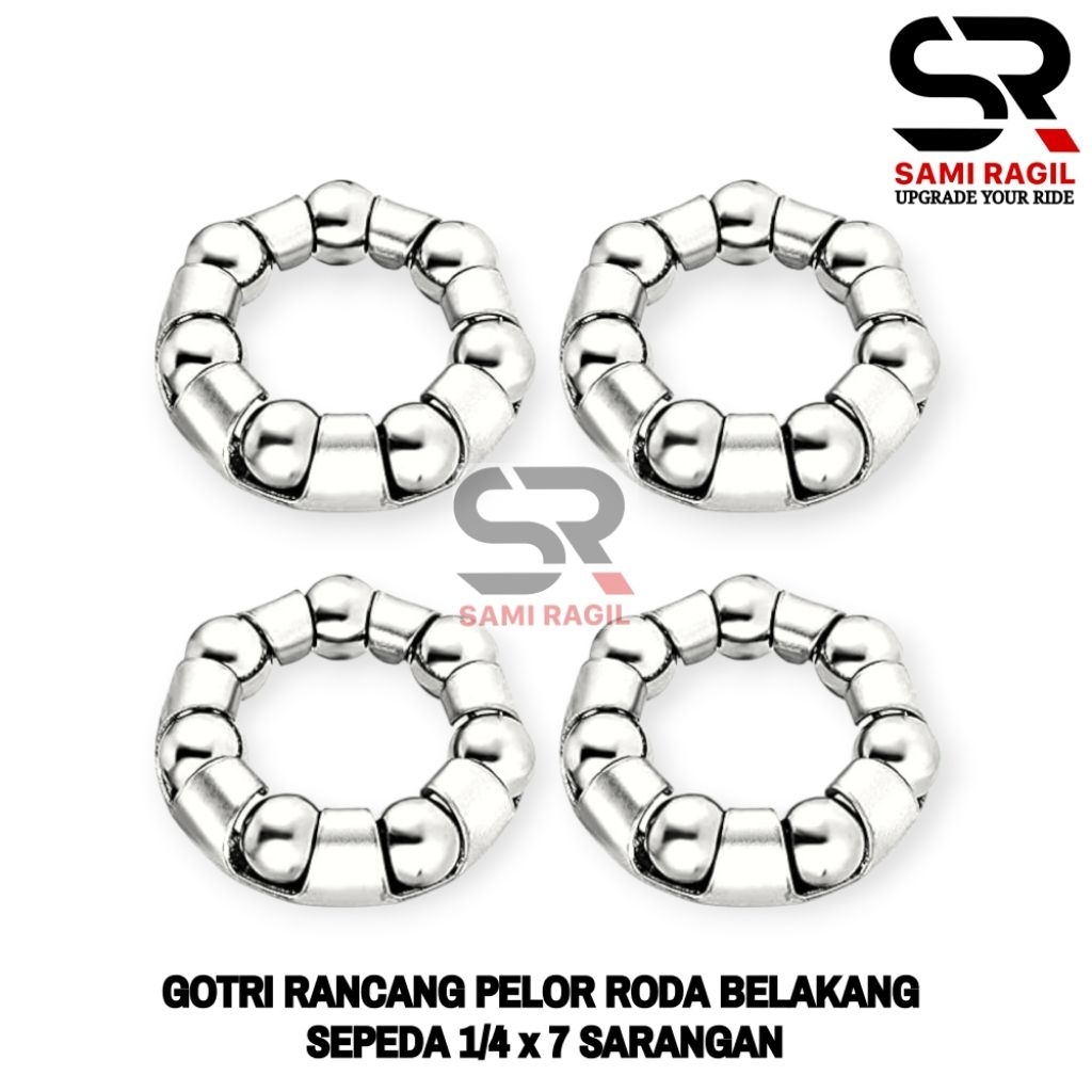 GOTRI RANCANG PELOR RODA BELAKANG SEPEDA 1/4 x 7 SARANGAN SARANG HUB RODA BOS BOSCH MTB FEDERAL BMX 