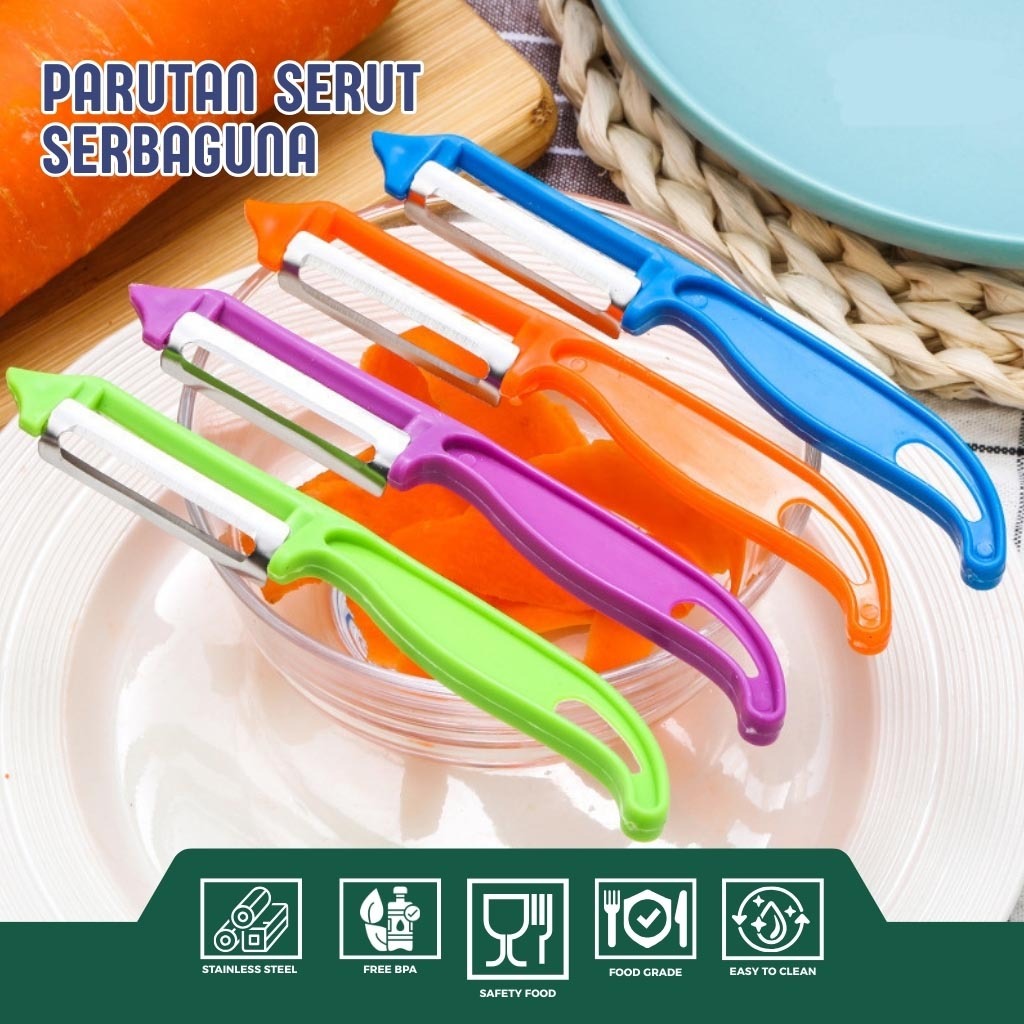 Peeler Stainless Steel Pengupas Buah Kentang Wortel Pisau Kupas Serbaguna Tajam LJG