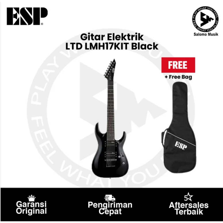 Gitar Elektrik ESP LTD LMH 17 Kit Black Original
