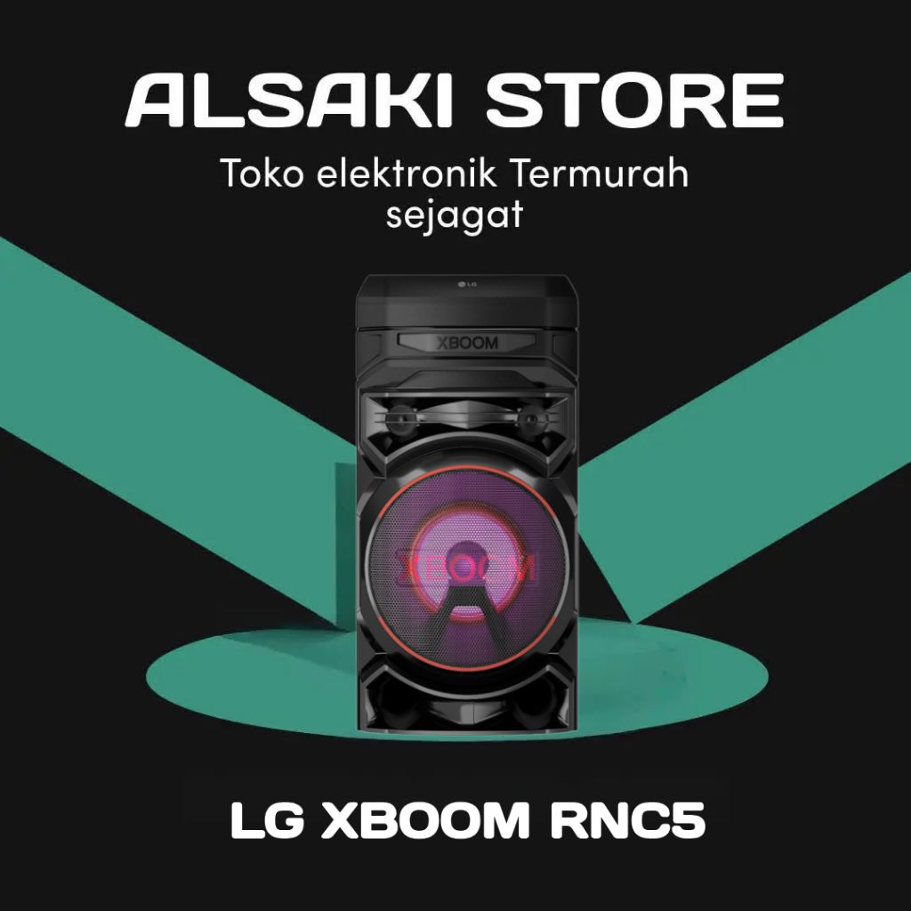 LG XBOOM RNC5 Bluetooth Party Speaker Karaoke Mic/Guitar Radio input