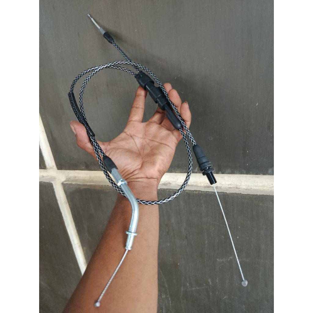 KABEL KARBON CABANG GAS SPONTAN RX KING UNTUK GAS SPONTAN ACERBIS ACCOSSATO KTM TINGGAL PASANG