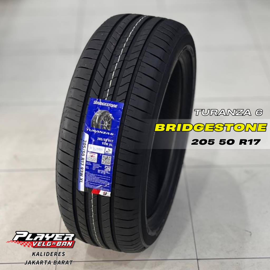Ban mobil bridgestone turanza 6 ukuran 205 50 R17 standar toyota all new avanza