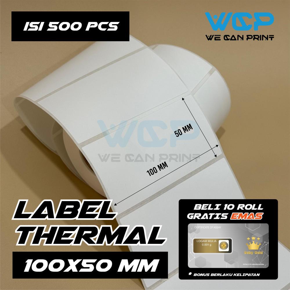 Label Stiker Barcode 100x50 mm Label Sticker Direct Thermal 100 x 50 mm isi 500 pcs