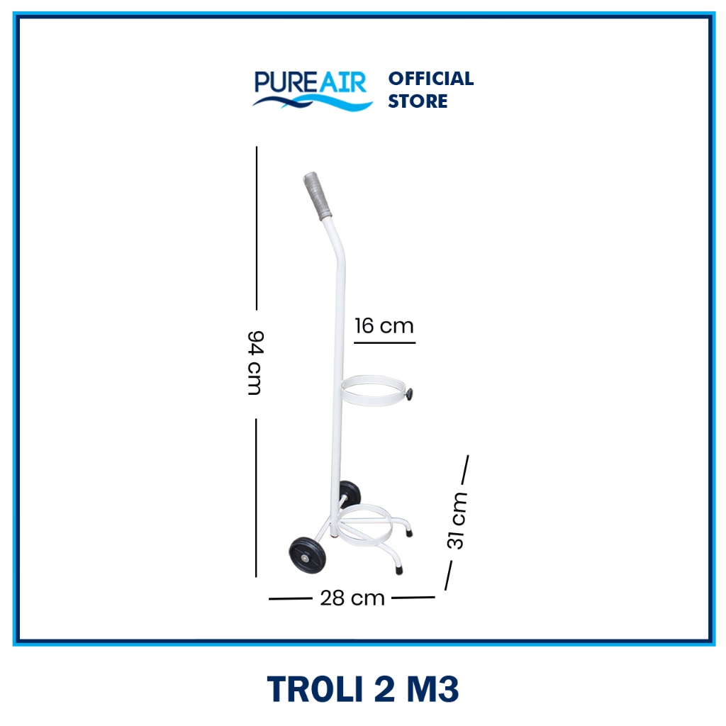 Pureair Troli Oksigen 2 M3