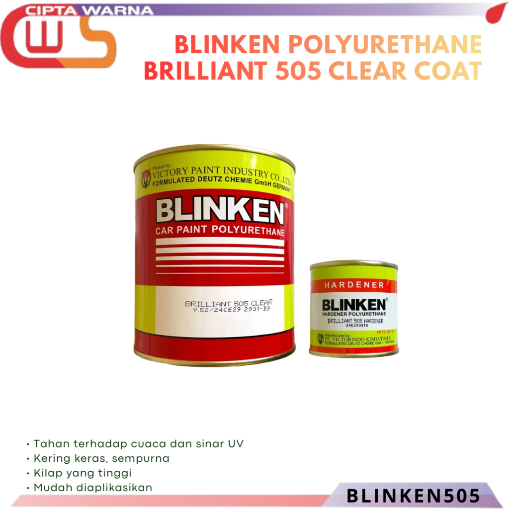 Clear Coat Blinken BRILLIANT CLEAR 505 1 liter Pernis Clearcoat