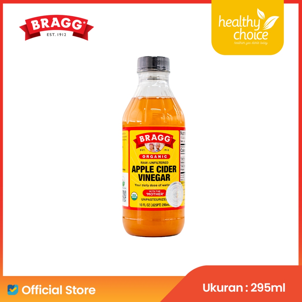 Bragg Organic Raw Unfiltered Apple Cider Vinegar 295 ml – Kemasan Botol Plastik
