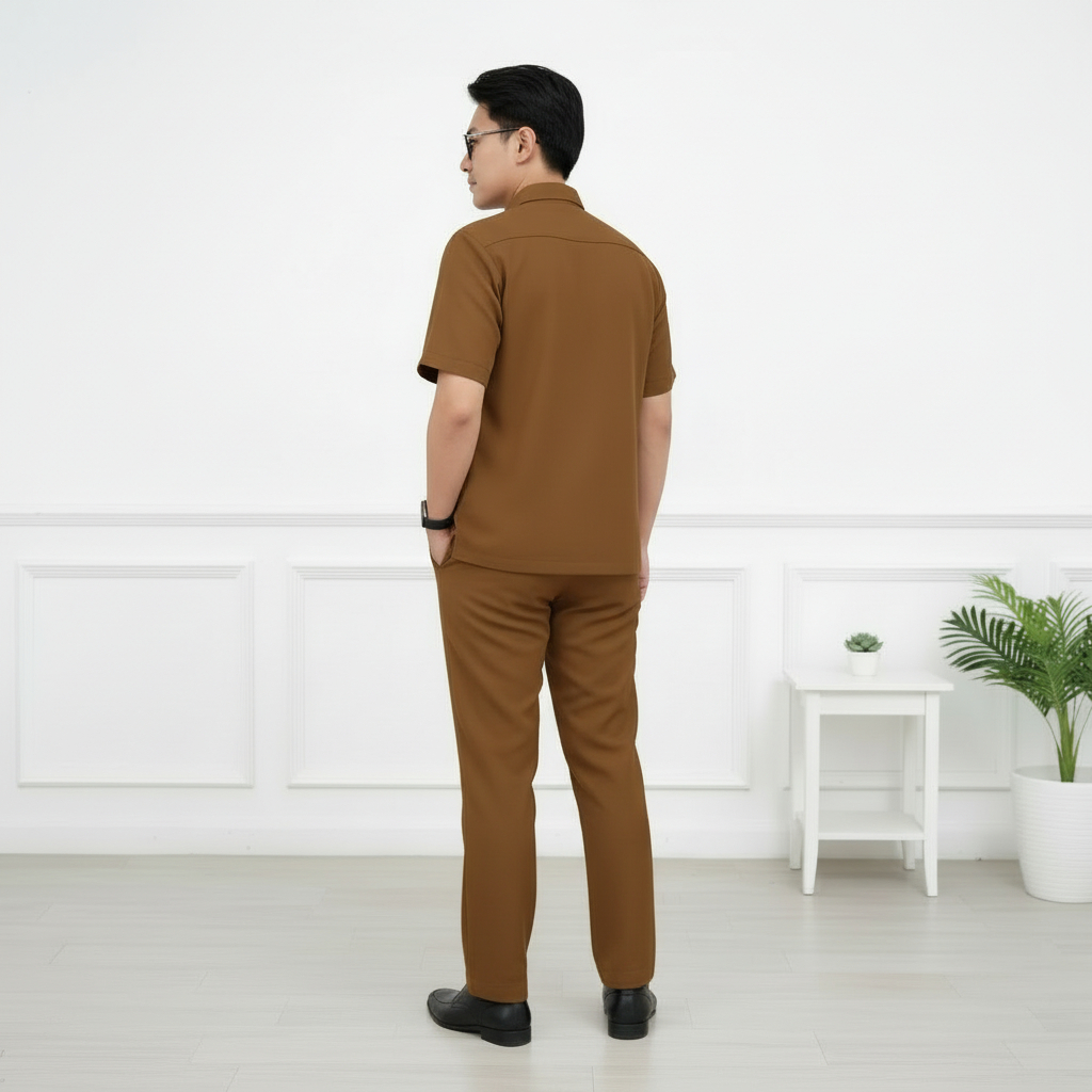 SLINDAFAR |  SERAGAM KHAKI PRIA SETELAN ATAS DAN BAWAH SERAGAM UNTUK ASN
