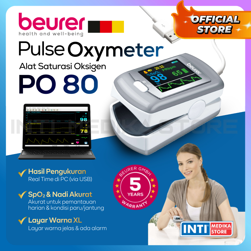 BEURER - Pulse Oxymeter PO 80 | Pulse Oximeter Fingertip Beurer